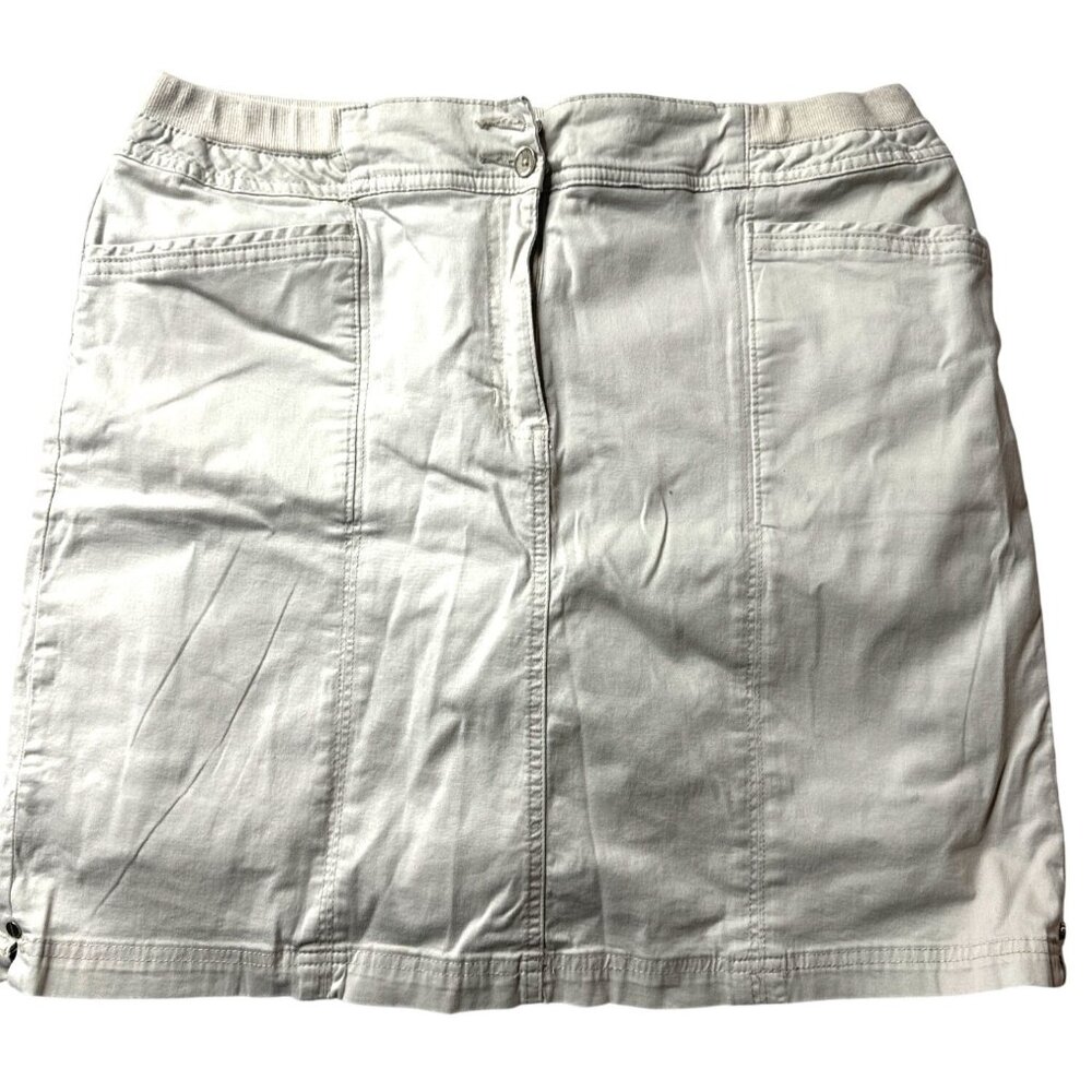 Karen Scott Womens Beige Skort With Pockets Size 14